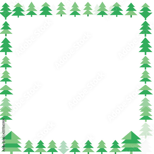 Green Christmas tree shaped pattern with pine needles.