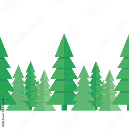 Green Christmas tree silhouette against a white background.