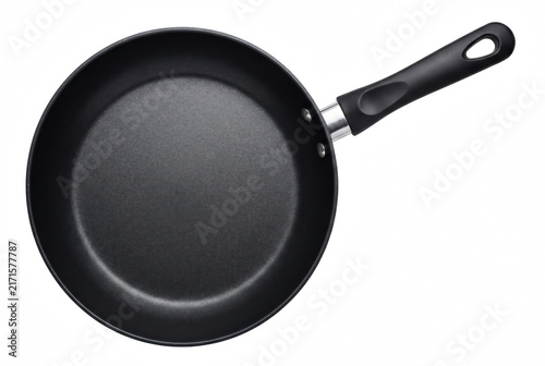 Obraz na płótnie Non Stick Round Frying Pan with Handle Top View