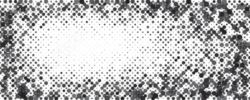 Картината върху платно Bold retro halftone overlay featuring a smooth disappearing dot pattern and nostalgic print texture