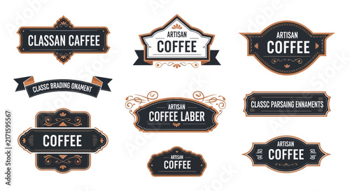 Vintage Coffee Labels and Badges - Artisan and Classic Designs