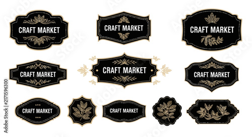 Craft Market Labels Collection - Vintage Decorative Badges
