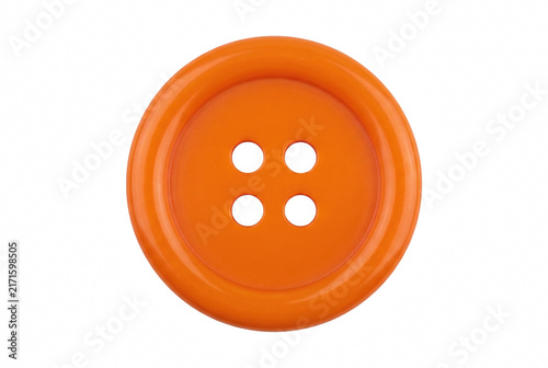 Quadro su tela Large Round Orange Sewing Button with Four Holes