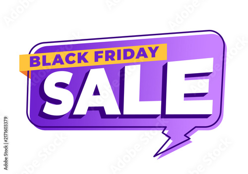 Bold Black Friday Sale Promotion Speech Bubble Design