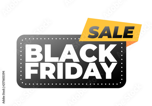 Black Friday Sale Banner With Bold Modern Retail Typography