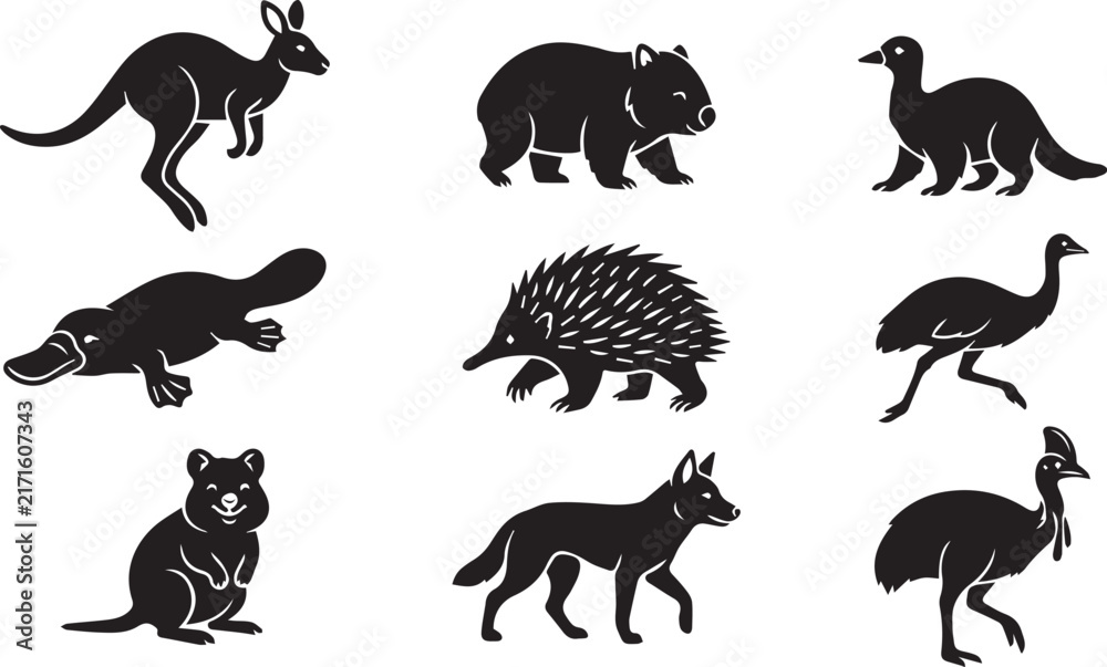 Obraz premium Bunny Silhouette Black White Cute Rabbit Animal Vector Icon Sitting