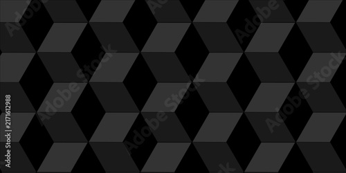 Minimal wall structure box black wall interior design. paper abstract cube. geometric tile wall decoration mosaic wall grid wallpaper.