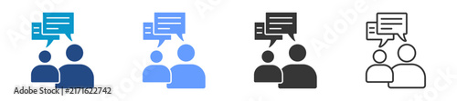 communicate icon set multiple style collection	
