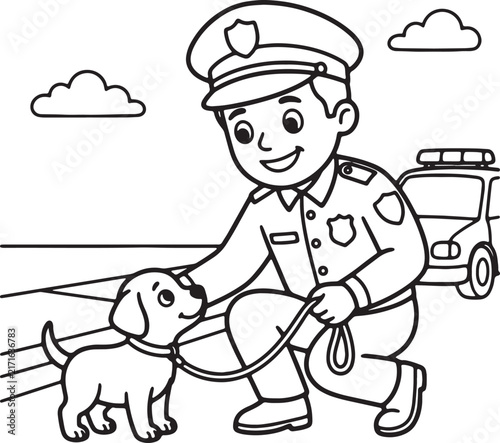 Man in cap riding a bicycle with a dog in basket