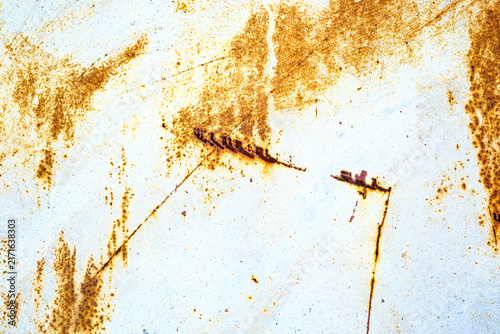 White metal background with rusty texture