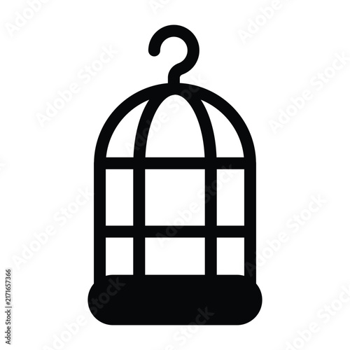 bird cage solid icon vector design good for web or mobile app