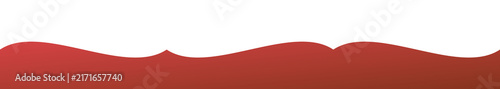 Red wavy decorative border with textured edges