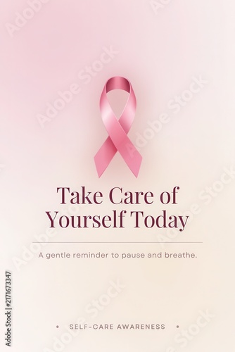 Take care of yourself today with a reminder to pause and breathe