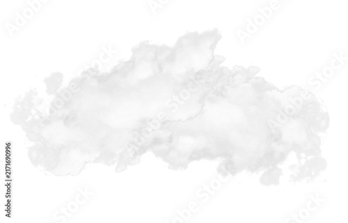 Realistic fluffy white clouds with soft fog, smoke and mist formations, natural billowing shapes, delicate wisps and translucent edges isolated on transparent background