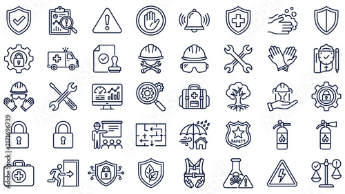 Globe line editable icon set. Editable stroke. Vector illustration