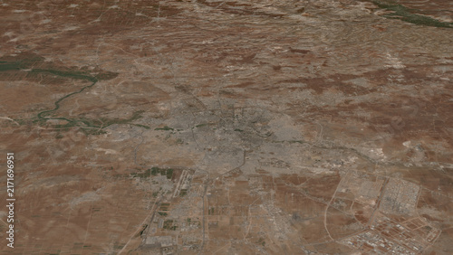 Canvastavla 3D illustration of Aleppo, Syrian Arab Republic