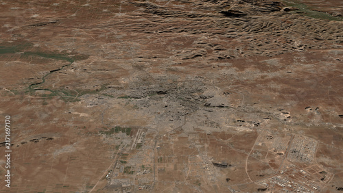 Konstfotografi 3D illustration of Aleppo, Syrian Arab Republic
