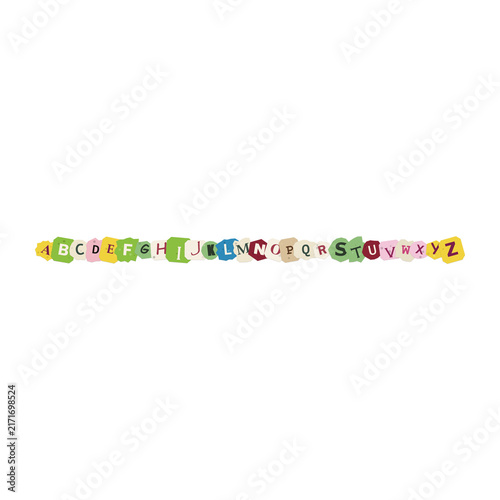 Canvastavla English alphabet cut out letters set 24