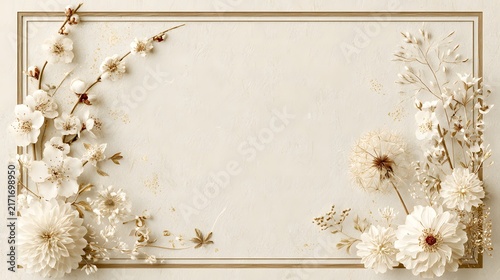 Elegant botanical floral frame