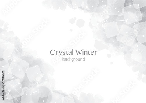 Sparkling Crystal Winter Watercolor Frame