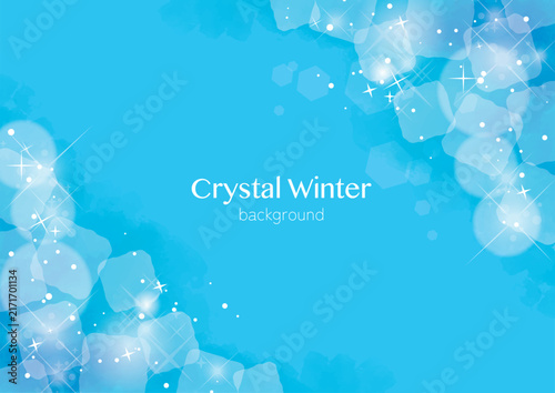 Sparkling Crystal Winter Watercolor Frame