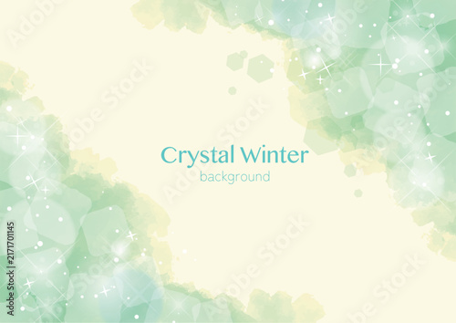 Sparkling Crystal Winter Watercolor Frame