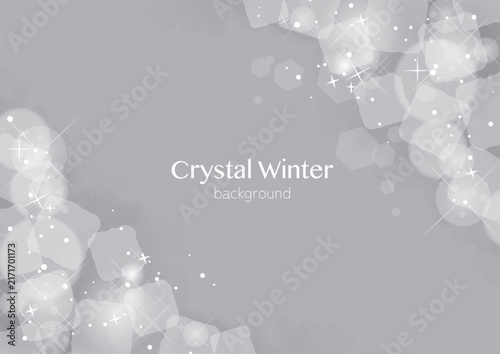 Sparkling Crystal Winter Watercolor Frame