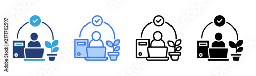 Employee Onboarding icon set multiple style collection
