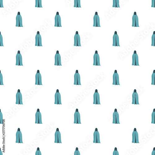 Принти на полотні Blue hooded cloak seamless pattern for fantasy concepts