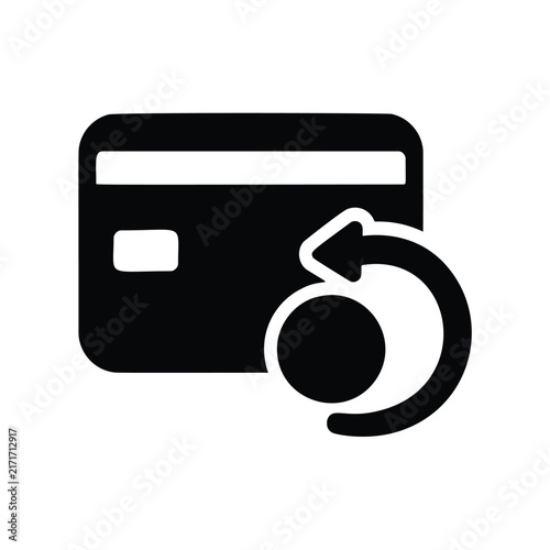 Fotografía Credit Card Refund Icon Symbol.