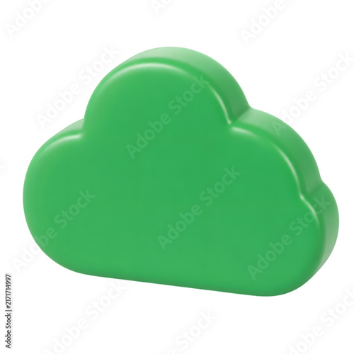 Green cloud computing icon