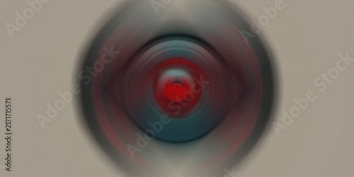 Dark eye inspired shape with deep red center for mysterious atmosphere.