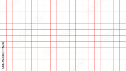 Clean Red Grid Background Pattern – Minimal Square Line Texture, White Graph Paper Style Grid for Design, Layout, Template, UI, Blueprint and Creative Background Use