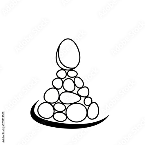 Stack of stones icon