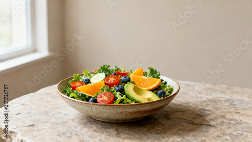 Fresh Vegetable and Fruit Salad