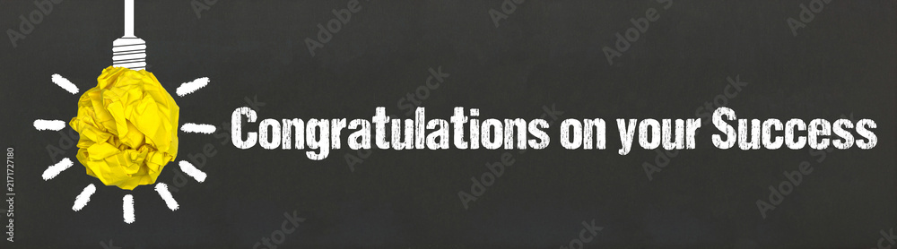 Naklejka premium Congratulations on your Success 