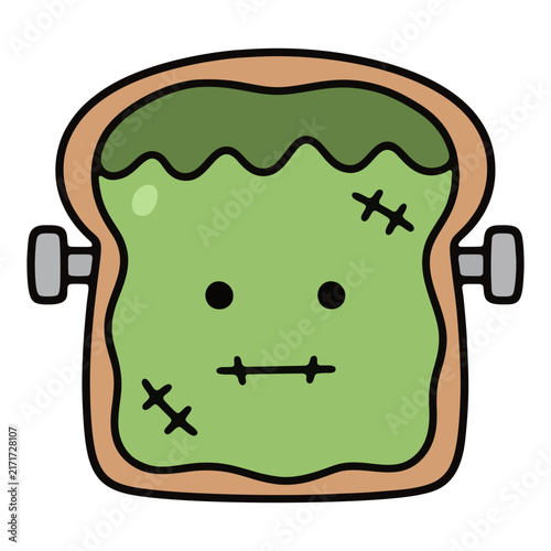 Frankenstein Toast Halloween