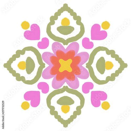 Floral mandala like ornament