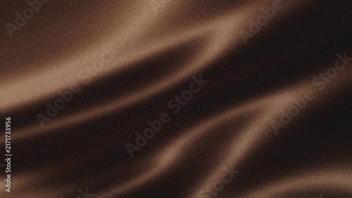 Cuadro en lienzo Luxurious brown satin fabric waves with soft drapes and smooth surface texture m