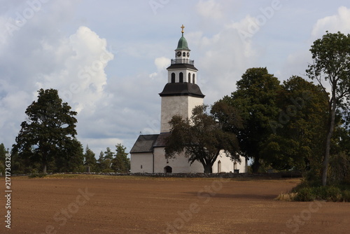Sweden. The photograph shows the medieval church at Hagebyhöga, located in the municipality of Motala in the province of Östergötland, Sweden. 
