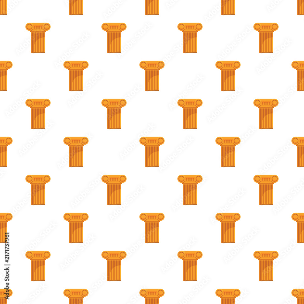 Fototapeta premium Repeating doric style columns forming a seamless texture on a white background