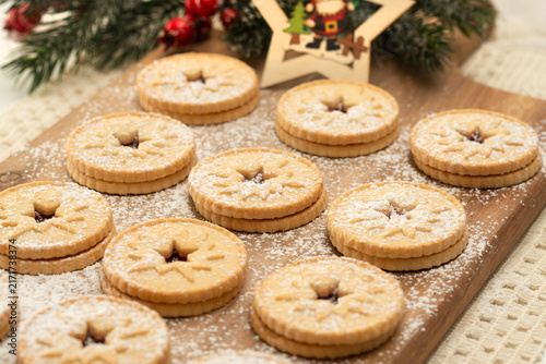 Christmas jam cookies