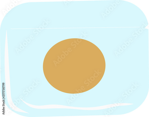 Blank Cookie Package Orange Label Illustration
