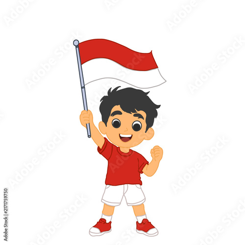 boy with flag