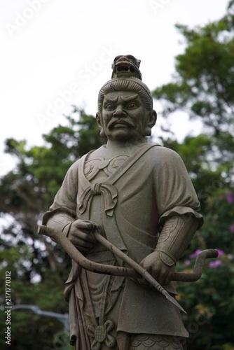Douze Généraux Divins installés le long du Bodhi Path à Ngong Ping, près du Grand Bouddha - île de Lantau en Chine 
