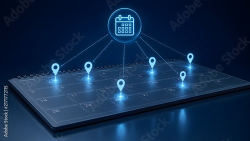 Business Calendar Scheduling And Project Timeline Milestone Mapping Concept