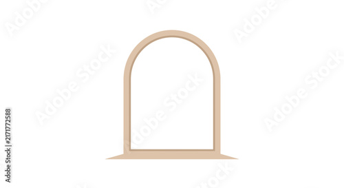 Arched wall mirror or frame minimalist illustration.