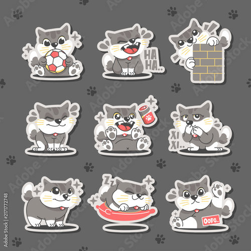 cute cat sticker cartoon collection 1