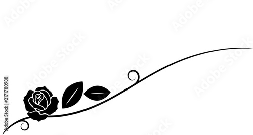 Elegant Black Flower Corner Vector Illustration for Modern Designs