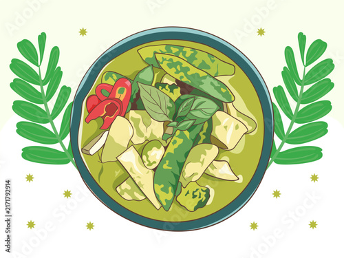 Zucchini Zest Concept IllustrationVector Style